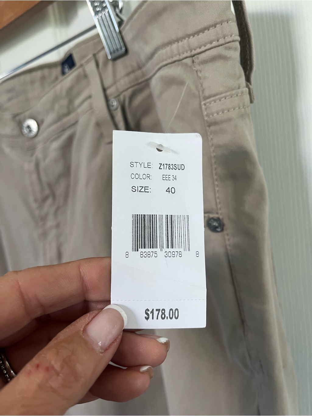 Ag Tellis Modern Slim Khaki Pants 40x34 Nwt $178